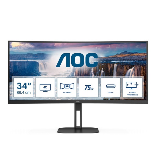 [CU34V5C/BK] MONITOR 34 CURVO V5 - 21:9 VALUE