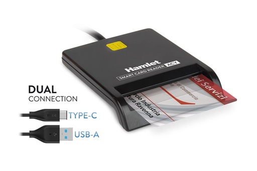 [HUSCR-ACY] LETTORE SMART CARD USBC USBA